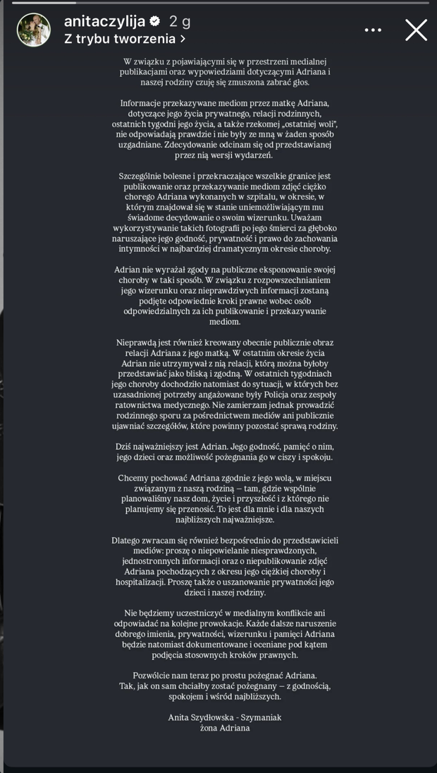 Ania Szydłowska-Szymaniak odpowiada mamie Adriana Szymaniaka ze 