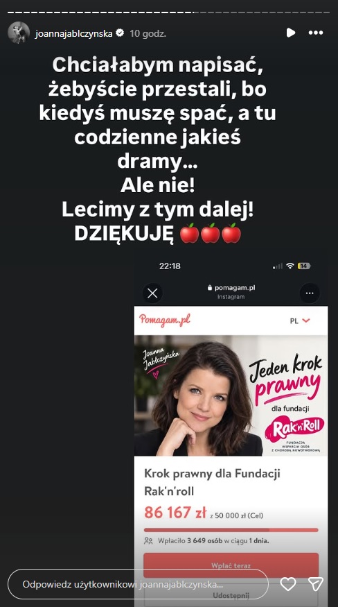 Zrzutka Joanny Jabłczyńskiej