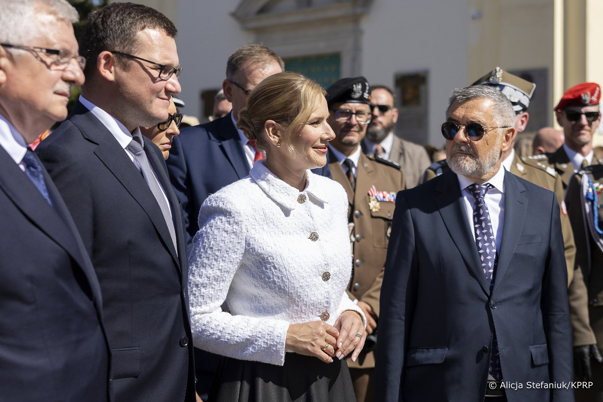 Marta Nawrocka złożyła wizytę w Austrii. Elegancka stylizacja