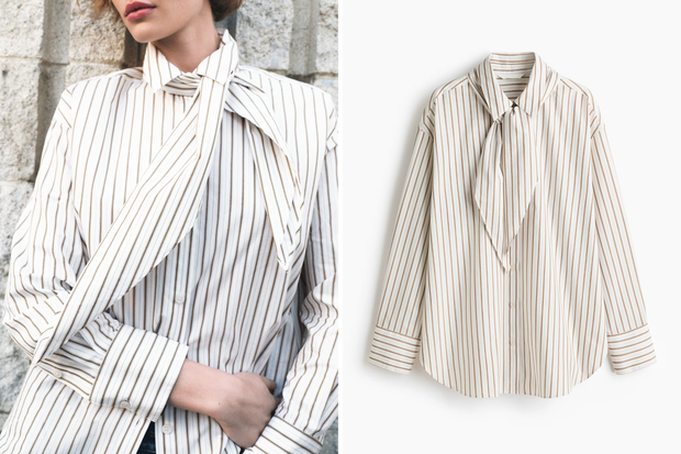 Modna bluzka ''sculpted shirt'' w stylu Julii Wieniawy z H&M za 164,99 złotych