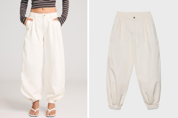 Modne spodnie ''fluid ivory trousers'' w stylu Kasi Sokołowskiej ze Stradivariusa za 139 złotych