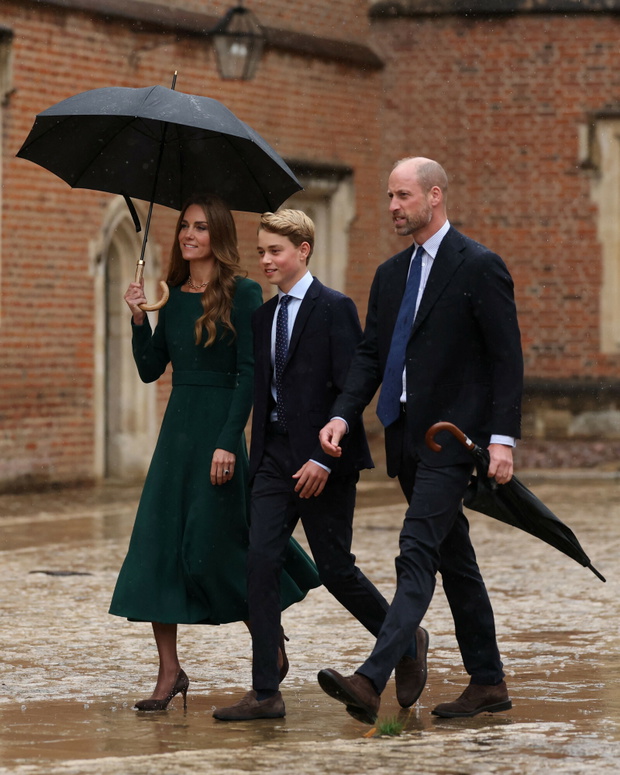 Książę George, książę William i księżna Kate na rozpoczęciu roku szkolnego w Eton
