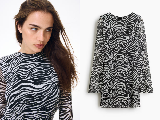 Sukienka w zebrę H&M