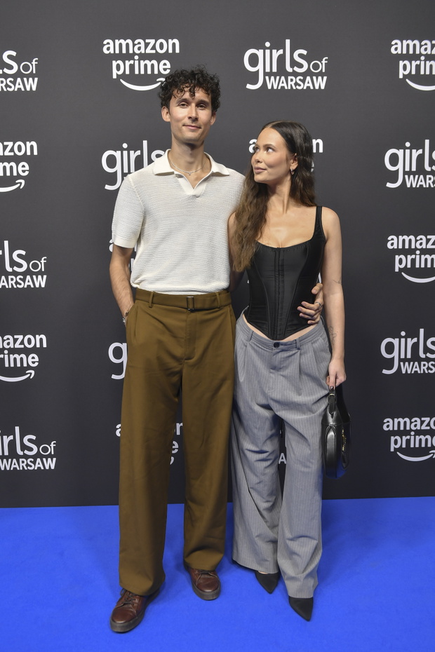 Patryk Szczepanik i Weronika Jaguś na premierze ''Girls of Warsaw'