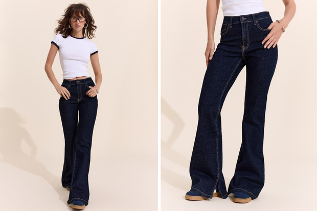 Spodnie flared high jeans House