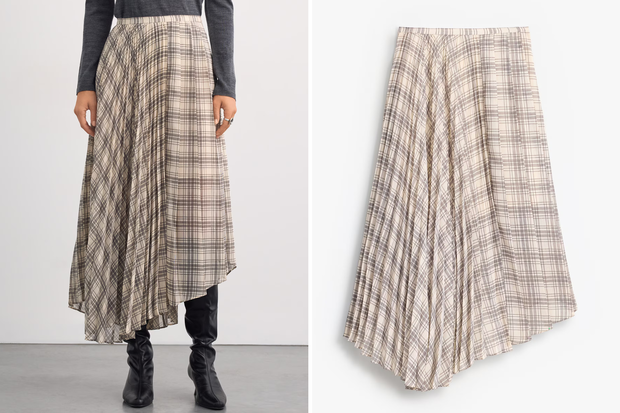  Modna spódnica ''plaid pattern'' w stylu Pauliny Sykut-Jeżyny z Mohito za 139,99 złotych