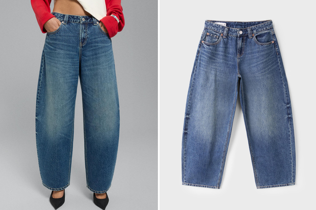 Modne spodnie ''horseshoe jeans'' w stylu Kasi Sokołowskiej ze Stradivariusa za 129 złotych