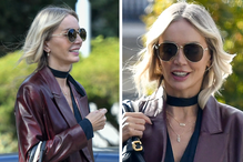 Agnieszka Woźniak-Starak z torebką za niemal 10 tys. i modnej marynarce w kolorze ''oxblood''. To hit jesieni. Zdjęcia paparazzi