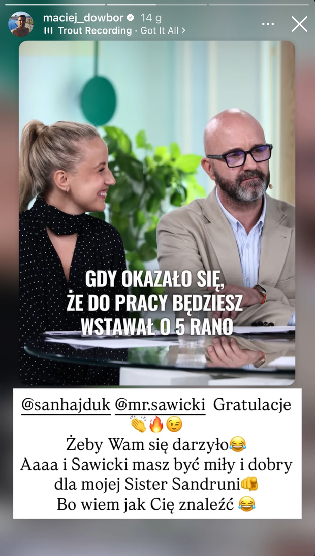 Maciej Dowbor komentuje Marcin Sawickiego w