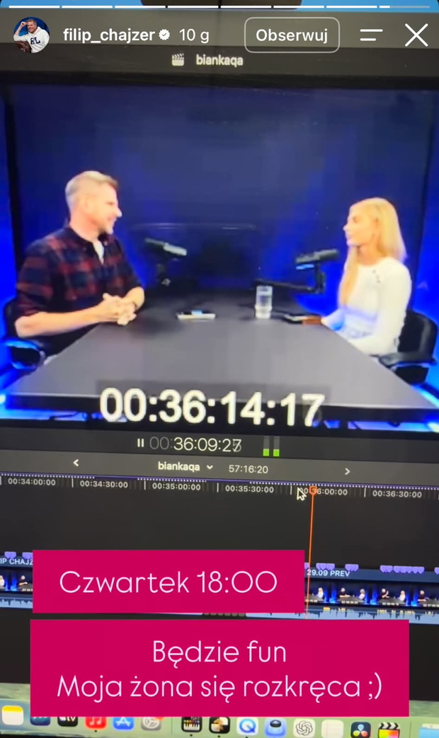 Filip Chajzer zapowiada 2. odcinek podcastu z żoną
