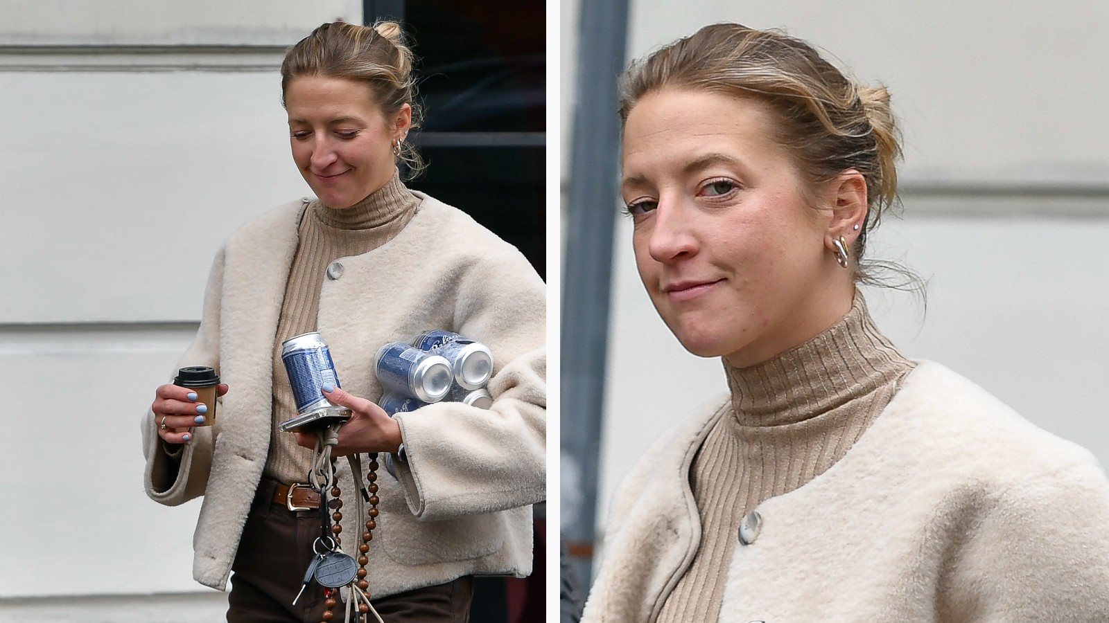 Lara Gessler w modnych spodniach ''cocoa crush jeans'', ale paparazzi patrzyli tylko na jej buty typu ''serpent. To hit jesieni