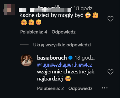 Komentarz pod wpisem Basi