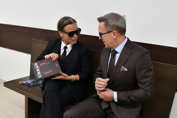Anna Mucha i Maciej Kurzajewski na sprawie sądowej