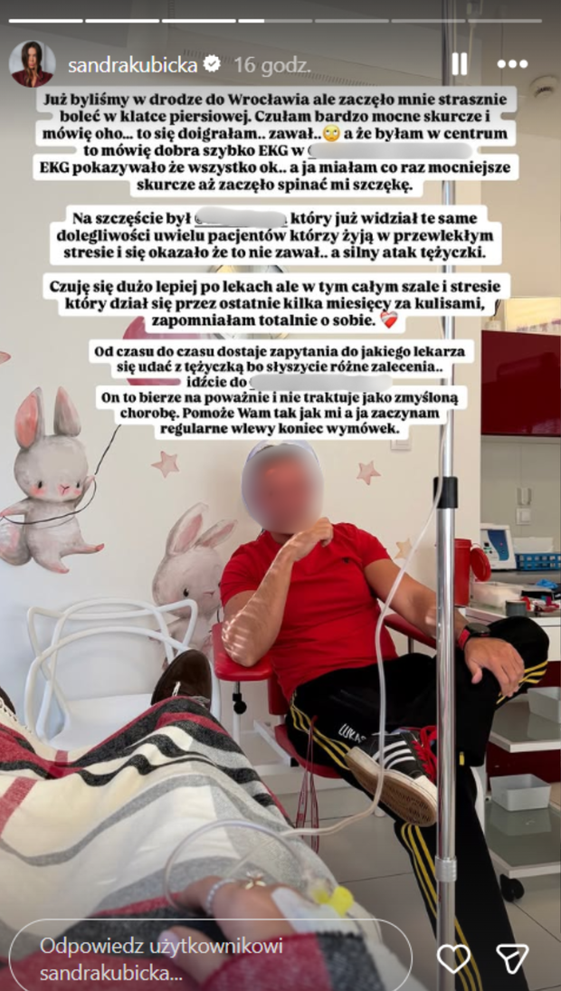 Sandra Kubicka trafiła do szpitala
