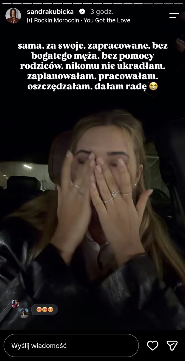 Sandra Kubicka zalała się łzami na nagraniu