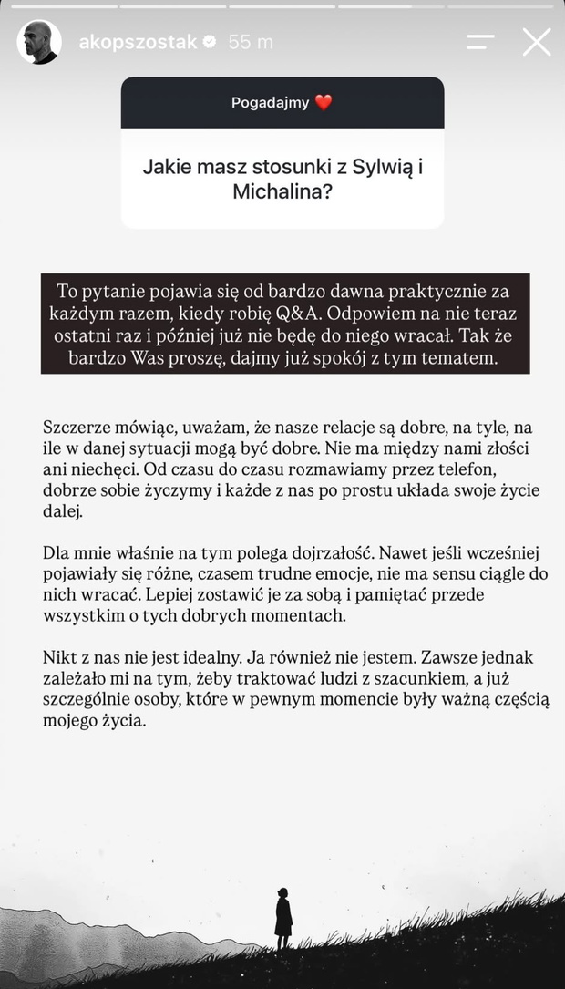 Akop Szostak o relacjach z Sylwią Szostak i Michaliną Zagórską