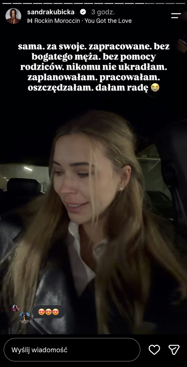 Sandra Kubicka zalała się łzami na nagraniu