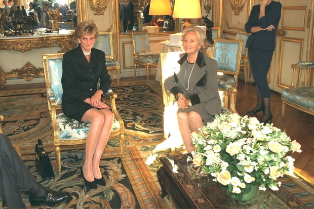 Księżna Diana i Bernadette Chirac w 1995 roku