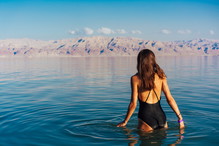 Young woman going to Dead Sea, Israel