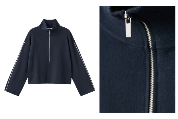 Sweter w stylu tennis core z Zary