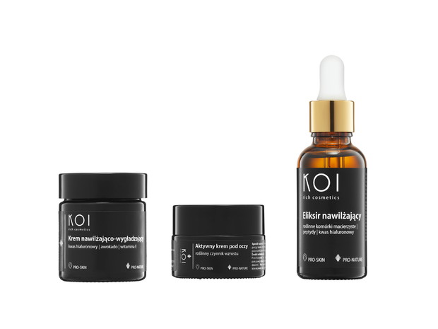 Kosmetyki KOI Cosmetics: krem nawilżający, krem pod oczy, serum nawilżające