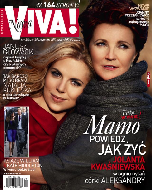 Aleksandra Kwaśniewska, Jolanta Kwaśniewska, Viva!, okładka