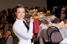 kobieta, catering, restauracja, kelnerka