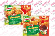 Fixy Knorr: Chrupery z kurczaka z dipem serowym oraz Chrupery z kurczaka z dipem BBQ