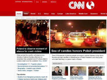 Informacja o tragedii w Smoleńsku obiegła cały świat