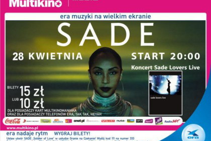 Koncert Sade na ekranie Multikina Arkady Wrocławskie
