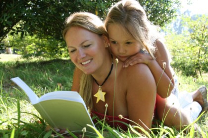 Mother and Doughter Read a Book