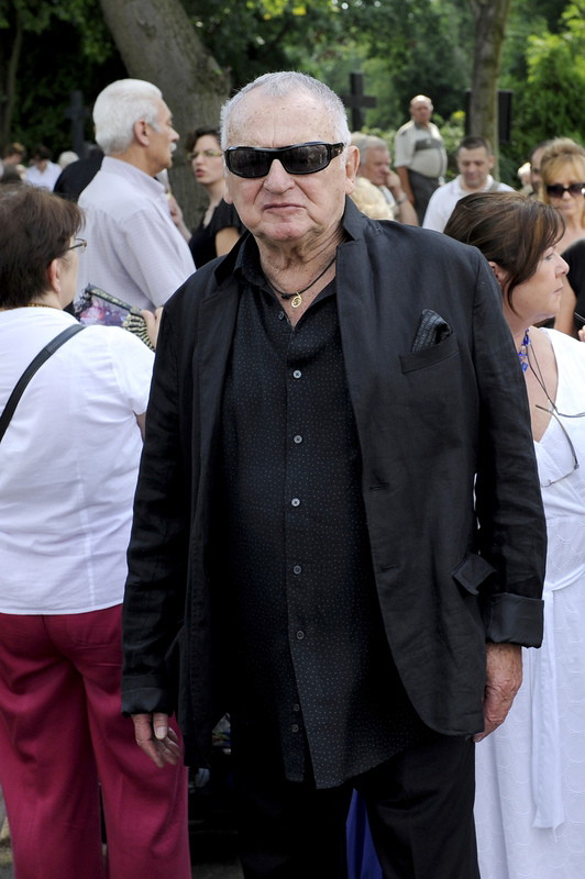 Jerzy Gruza na pogrzebie Andrzeja Łapickiego