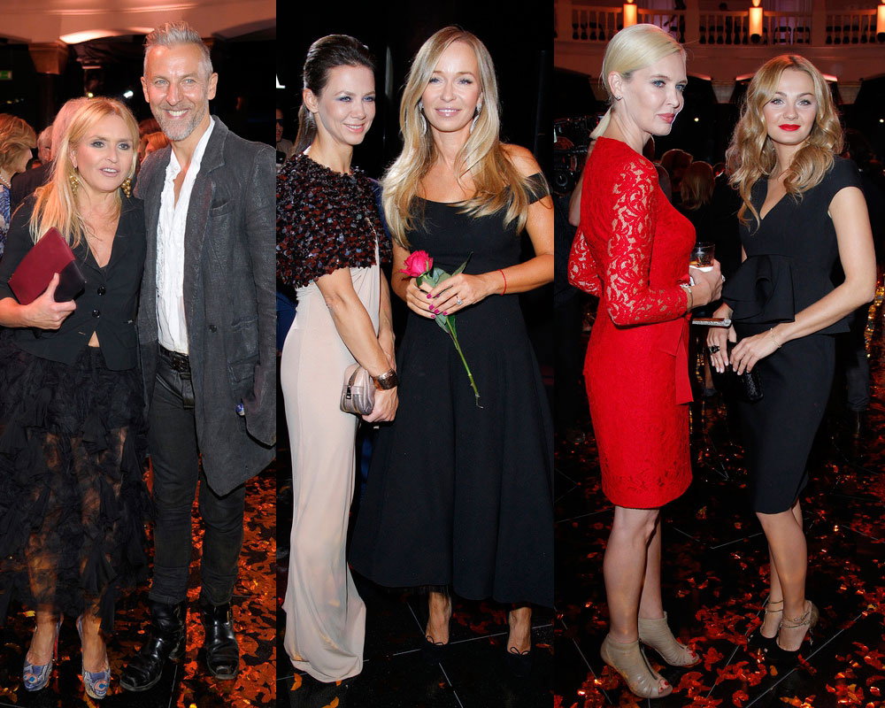 Monika Olejnik, Robert Kupisz, Kinga Rusin, Joanna Przetakiewicz, Bogna Sworowska i Małgorzata Socha na pokazie La Manii
