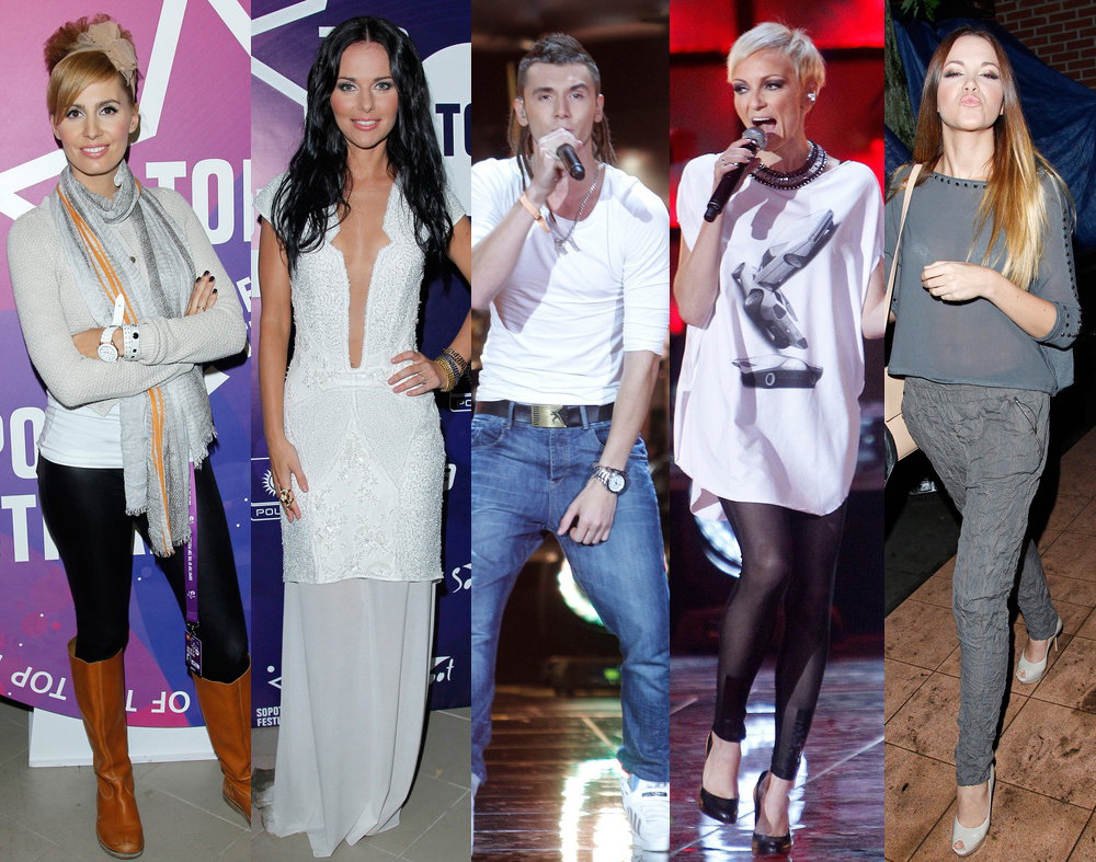 Agnieszka Popielewicz, Paulina Sykut, Kamil Bednarek, Ania Wyszkoni i Dominika Gawęda na Sopot TOP Of The TOP Festival 2012