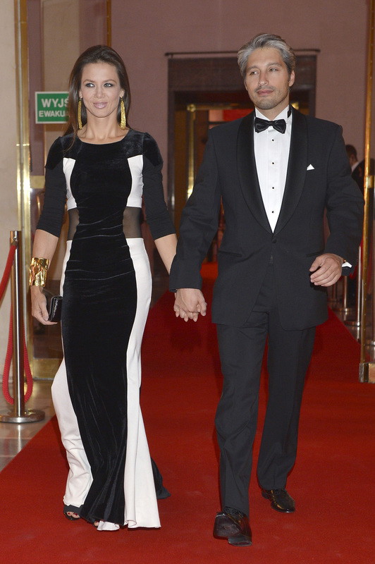 Kinga Rusin i Marek Kujawa na balu Fundacji TVN