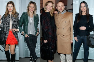 Aleksandra Kisio, Maja Sablewska, Zofia Ślotała, Borys Szyc i Paulina Sykut na pokazie kolekcji Maison Martin Margiela dla H&M