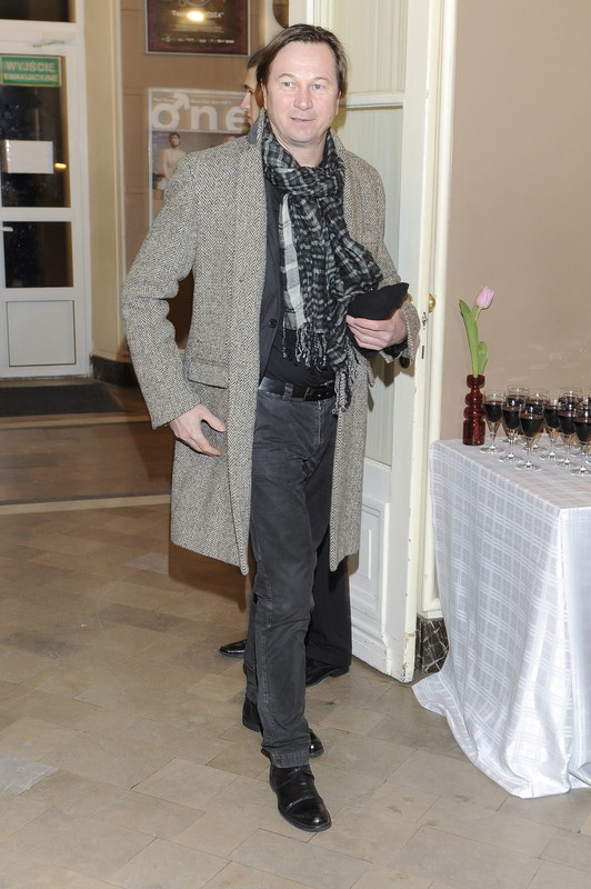 Piotr Cyrwus na premierze spektaklu Klejnoty w Teatrze Komedia