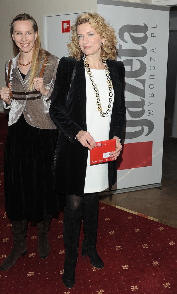 Joanna Trzepiecińska na premierze Irydiona na 100 Lat Teatru Polskiego