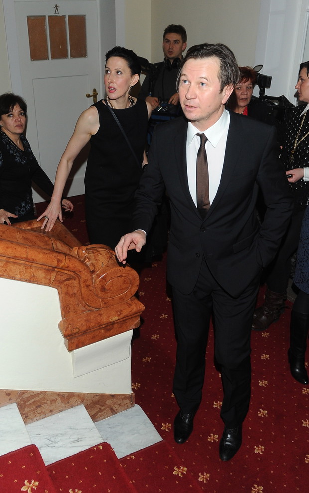 Piotr Cyrwus na premierze Irydiona na 100 Lat Teatru Polskiego