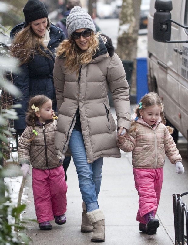 Sarah Jessica Parker z bliźniaczkami Marion i Tabithą