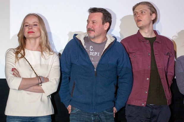 Magdalena Cielecka, Jakub Gierszał i Robert Więckiewicz na przedpremierze spektaklu Moralność Pani Dulskiej