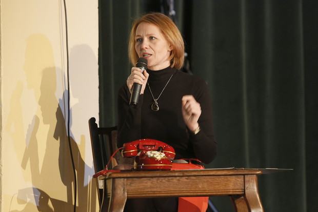 Marzanna Graff na próbie spektaklu „Harold i Matylda”