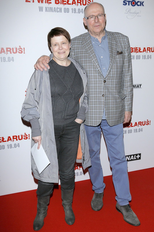 Ilona Łepkowska na premierze filmu Żywie Biełaruś!