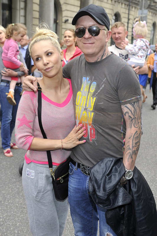 Tomasz Lubert i Ewa Wojtasik-Lubert na Dniu Dziecka z Harleyami