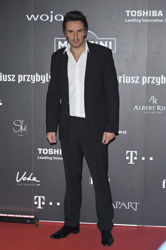 Sebastian Karpiel-Bułecka na pokazie Mariusza Przybylskiego Cold Love jesień/zima 2013/14