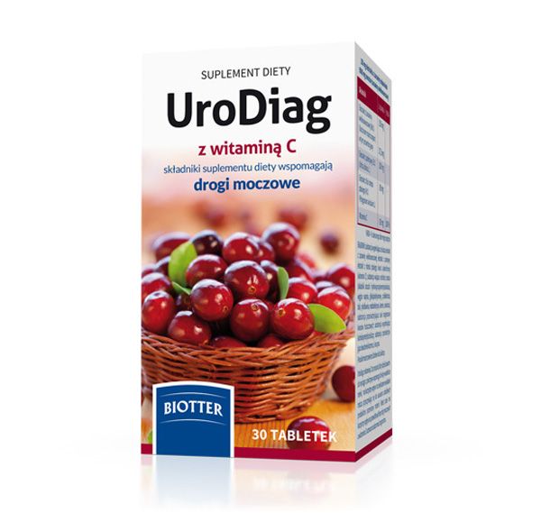 UroDiag z witaminą C, cena ok. 10 zł (opakowanie 30 tabletek)