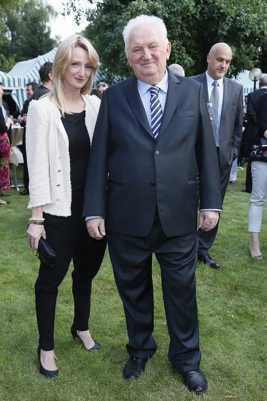 Urszula Chincz i Andrzej Turski w ambasadzie Francji w Warszawie