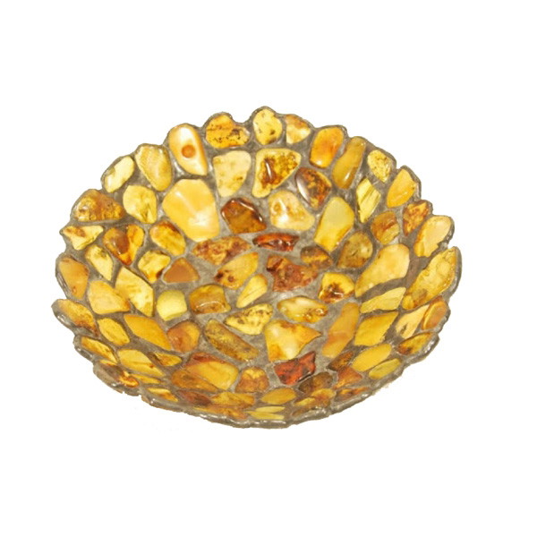 Bursztynowe dodatki do domu: Bursztynowy talerzyk, 290 zł, marynistyka-dekoracje
