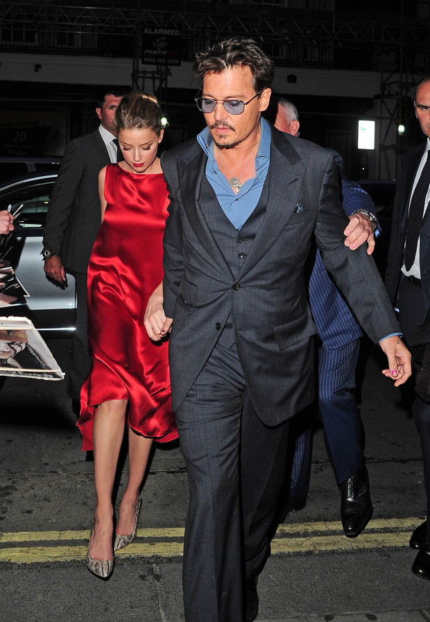 Johnny Depp i Amber Heard w drodze do restauracji