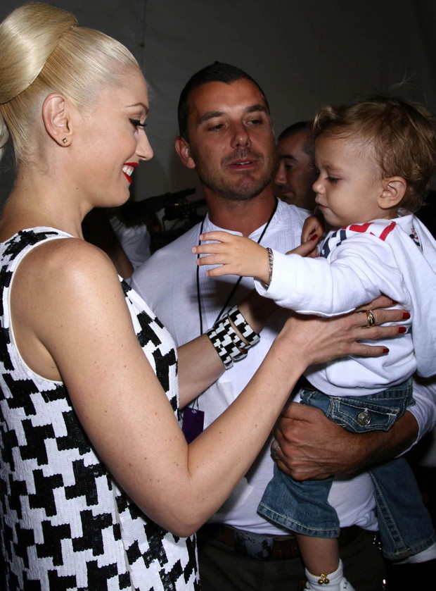 Gwen Stefani z mężem Gavinem Rossdalem i synkiem